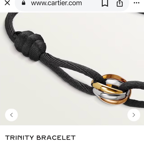 Cartier Trinity Bracelet with silk cords - Picture 4 of 16